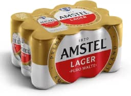 Amstel Cerveja Lager Puro Malte, Lata 269ml Pack 12 Unidades