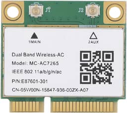 Placa de rede PCIE, mini PCI E Gigabit cartão Ethernet de banda dupla para Bluetooth 4.2 WiFi sem fio MC AC7265 suporta desktops, notebooks com chassi pequeno