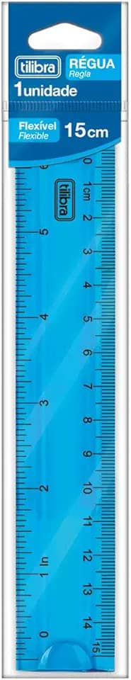 Tilibra - Régua Flexível 15cm, Azul