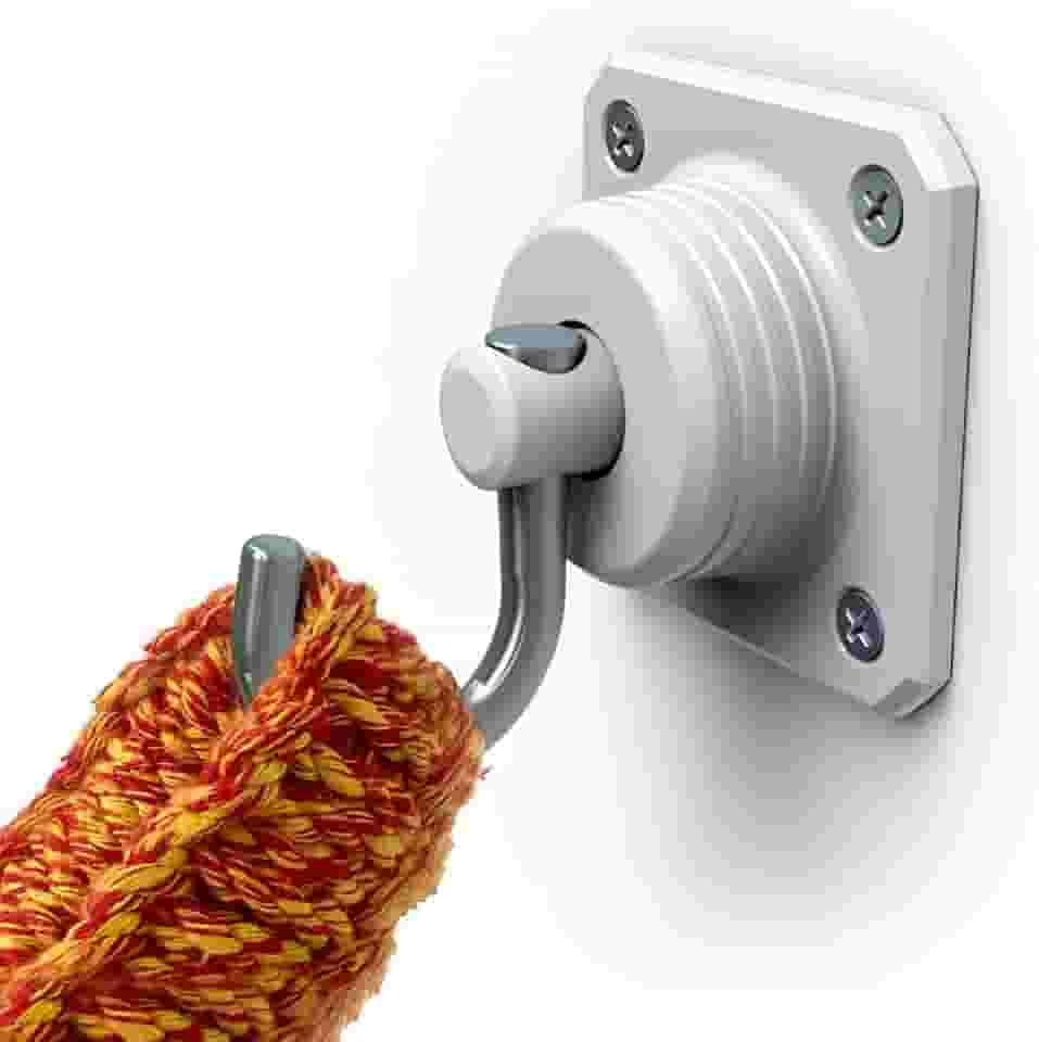 Par de Ganchos para Rede Silenciosos com Rolamentos Branco