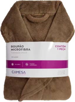 Roupão Microfibra Unissex - Tamanho Único (Marrom)