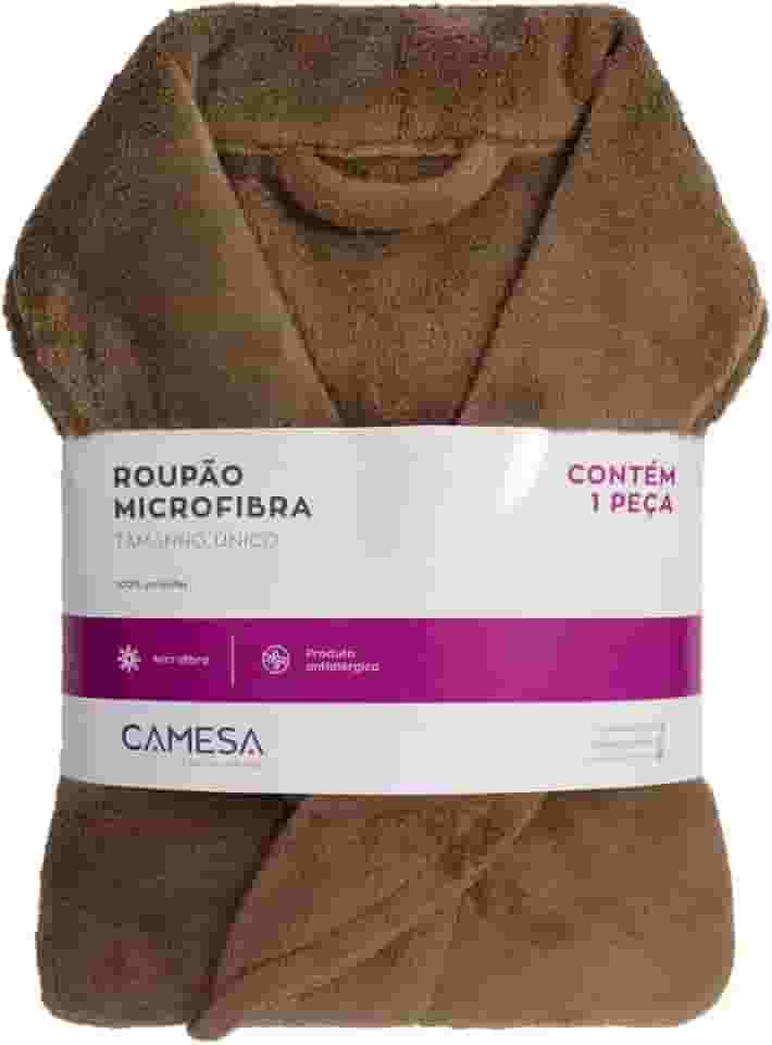 Roupão Microfibra Unissex - Tamanho Único (Marrom)