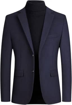 Blazer masculino outono inverno forrado com lã trabalho blazer liso blazer masculino 2023