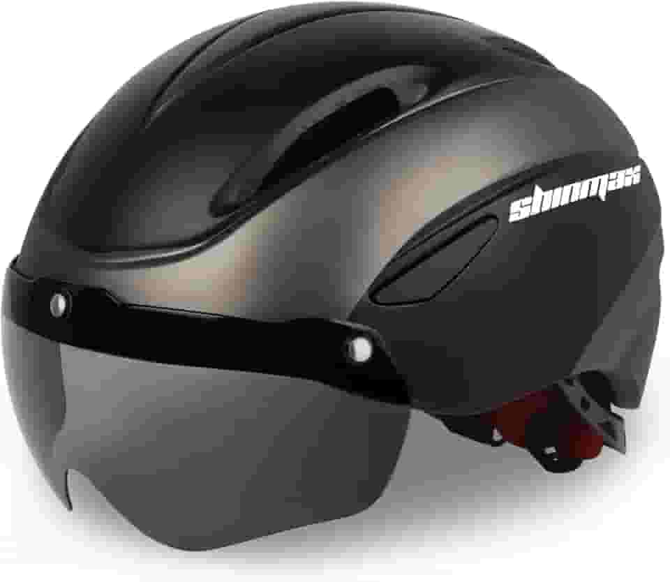 Capacete de bicicleta Shinmax, capacete de bicicleta masculino/feminino CPSC padrão de segurança com óculos magnéticos destacáveis ajustável para adultos estrada/ciclismo/montanha capacete de ciclismo BC-001 bônus com bolsa de transporte, BlackTianium