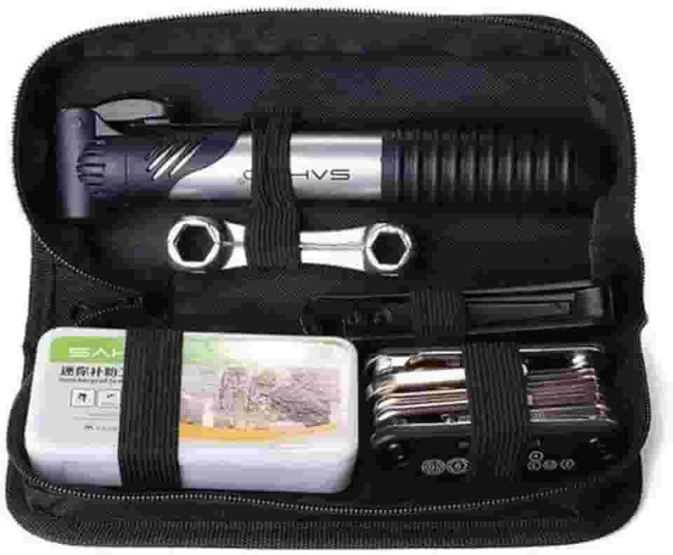 Kit Ferramentas Bike Chaves Remendo Reparo Pneu Bolsa Quadro