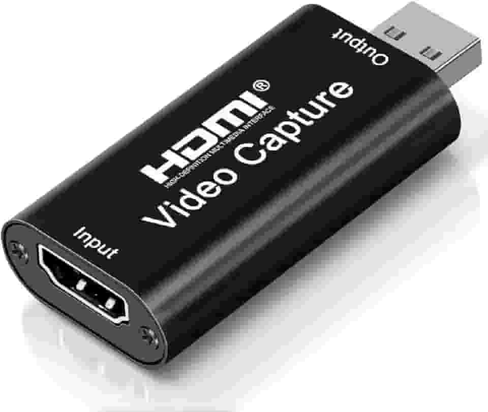 Placa de captura de vídeo HDMI 4K, cartão de captura de vídeo Cam Link, adaptador de captura de áudio HDMI para USB 2.0 dispositivo de captura de gravação para streaming, transmissão (Megamix)