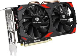 Mllse Placa de vídeo RX580 8GB GDDR5 PCI Express X16 Com BIOS Para Jogos DP/HDMI/DVI Saída de 60Hz Resolução 4K Ventiladores Duplos de Refrigeração (RX 580 8GB)