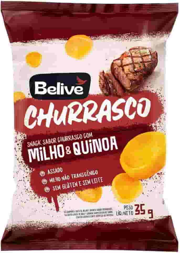 Salgadinho de Milho sabor Churrasco Sem Glúten Sem Leite Belive 35g
