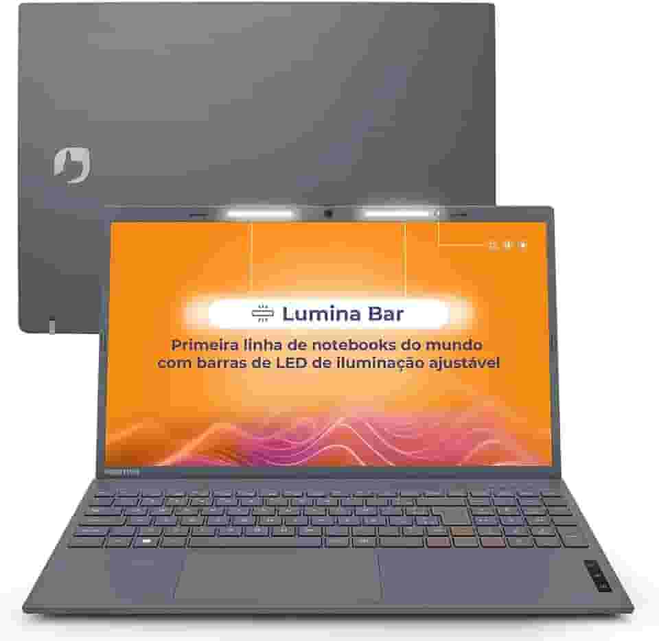 Notebook Positivo Vision C15 Lumina Bar Celeron 8GB 128GB eMMC, Tela 15 polegadas HD Antirreflexo, Windows 11, Tecla Link, Cinza – 2 ANOS DE GARANTIA