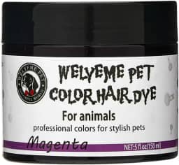 Tintura de cabelo magenta para cães/animais de estimação, tinta colorida de pelo de cachorro/gato, tintura de pele segura não tóxica, kit de tintura permanente de pelo de cachorro/animal