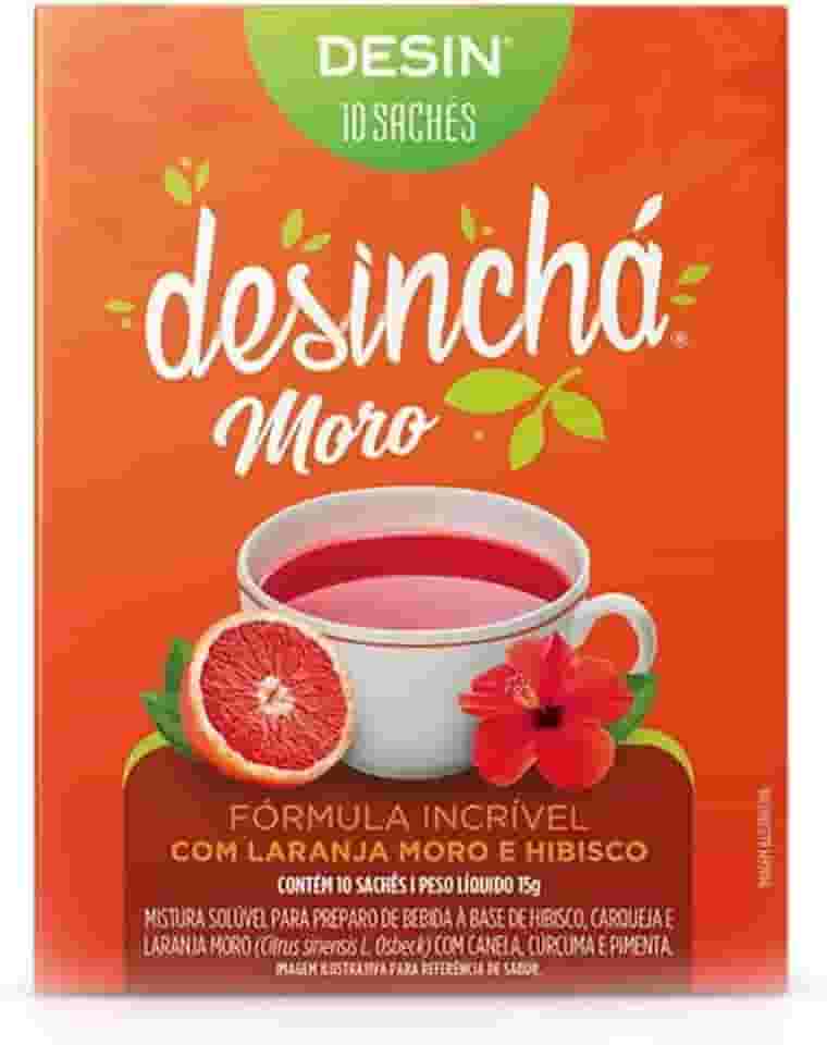 Chá de Laranja com Moro e Hibisco Desinchá 15g