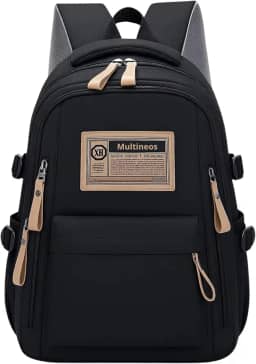 Mochila Masculina Feminina Notebook Viagem Trabalho Escola Escolar Preta Grande Impermeável Reforçada Resistente Passeio Casual