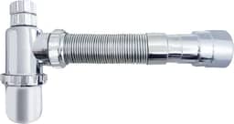 Sifão Sanfonado Extensível Copo Universal Tubo Cromado 55cm