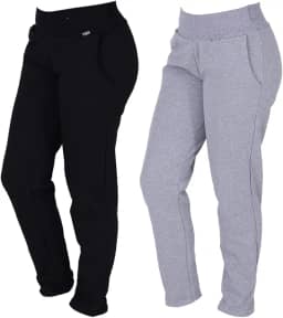 KIT COM 2 CALÇAS DE MOLETOM FELPADA PELUCIADA QUENTINHA COM BOLSOS LARGOS