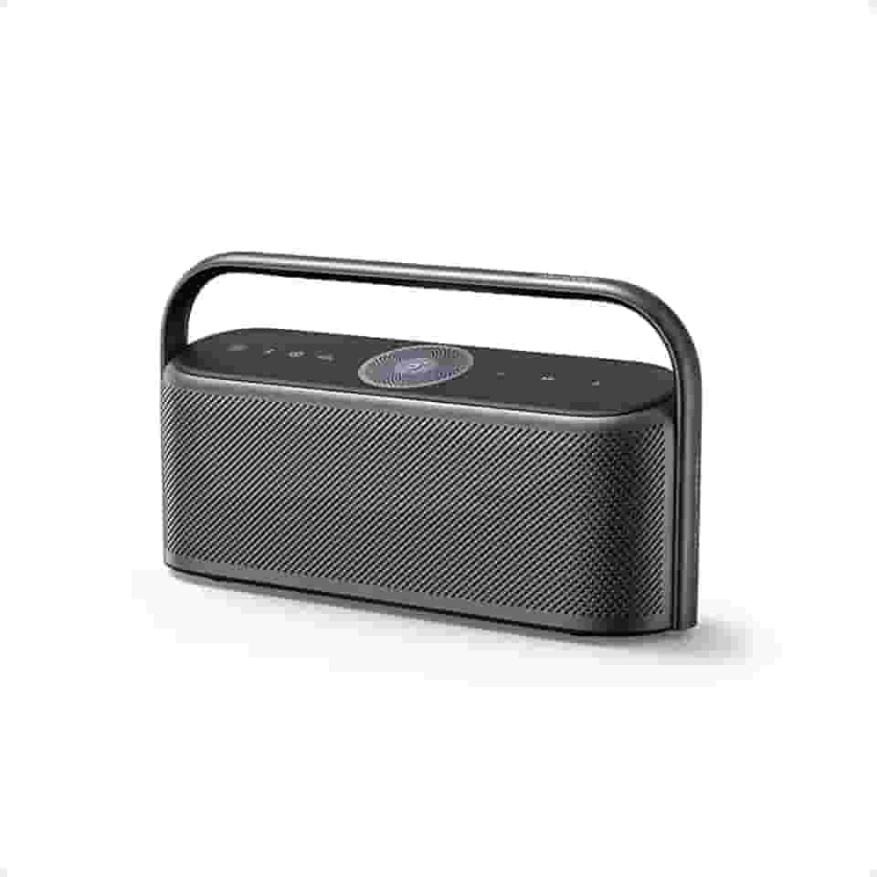 Soundcore Motion X600 da Anker Caixa de Som Portáteis Bluetooth, Áudio Espacial Hi-Res, 50W Sem Fio, IPX7 à Prova D'Água, Pro EQ, Entrada AUX, Ideal para Casa, Escritório, Quintal e Banheiro, Preto