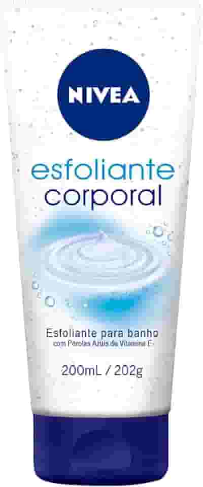 NIVEA Esfoliante Corporal para Banho 200ml - Auxilia na renovação celular, com vitamina E, enriquecido com pérolas azuis, textura cremosa, remove impurezas, proporciona maciez para a pele