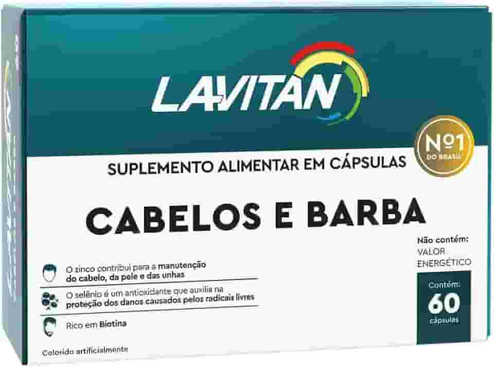 Lavitan Mais Hair Men 60caps Queda Intensa (cabelos E Barba)