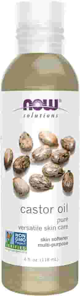 Now Solutions, óleo de rícino, 100% puro e versátil cuidado com a pele, amaciante multiuso para a pele, 118 ml