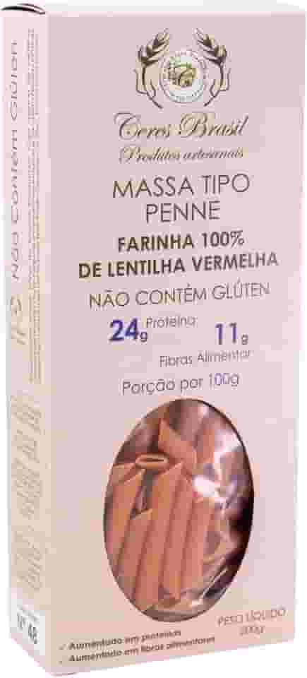 Macarrão Penne de Lentilha Vermelha Sem Glúten Ceres 200g