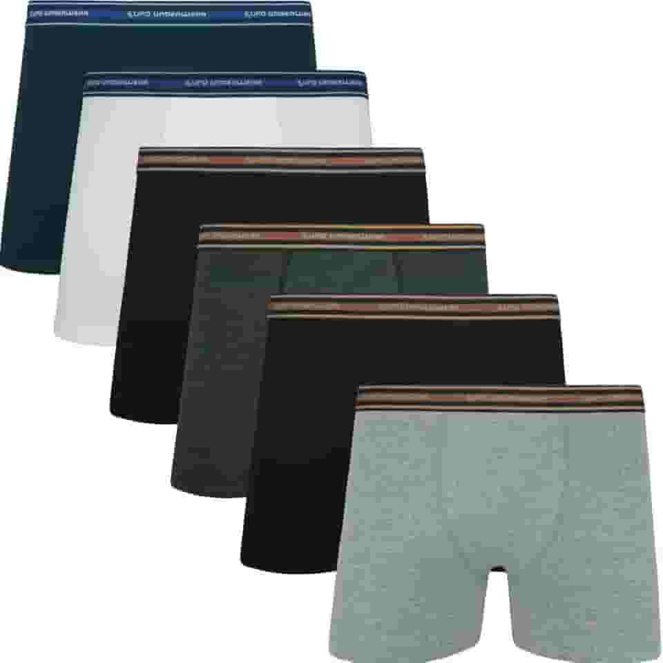 Kit 6 Cueca Boxer Lupo Algodão Hipoalergênica Masculina Adulto