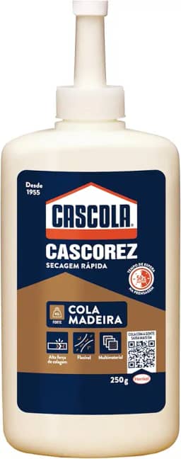 Cola Cascorez para Madeira, Branco, 250 g, Cascola