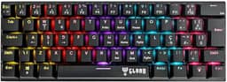 Teclado 60% Mecânico Gamer Switch Red Anti-Ghosting Função Macro + Software USB ABNT2 292x105mm Clanm (Night Walker Preto)
