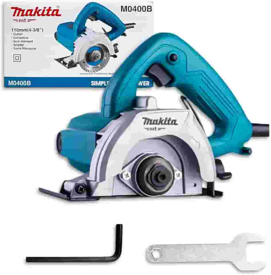 MAKITA Serra Mármore M0400B 1200W 110mm 4.3/8 Pol p/Corte em Concreto Granito Mármore e Porcelanato c/Alta Autonomia p/Obras e Reformas - 110v