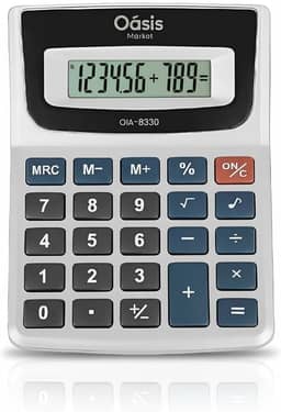 Calculadora de Mesa – Portátil com Display Grande, 12 Dígitos, Ideal para Escritórios e Uso Comercial