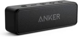 Anker soundcore 2 Caixa de Som Bluetooth Portátil com 12W de Som Estéreo, Bluetooth 5, BassUp, à Prova d'Água IPX7, 24 Horas de Reprodução, Emparelhamento Estéreo Sem Fio, Ideal para Casa e Viagens