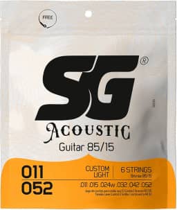 Encordoamento 011 SG, Aço Bronze 85 15, para Violão