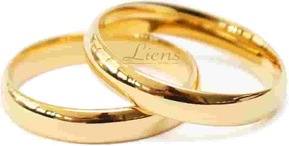 Par de Alianças Casamento Tungstênio Banhada a Ouro 18k