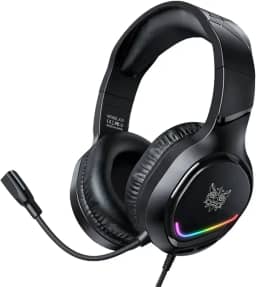Fone Gamer Headset Onikuma X31 com Microfone e LED RGB – Som Imersivo, Áudio Estéreo 50mm, Cancelamento de Ruído, com entrada P3 Compatível com PC, PS4, PS5, Xbox e Celular