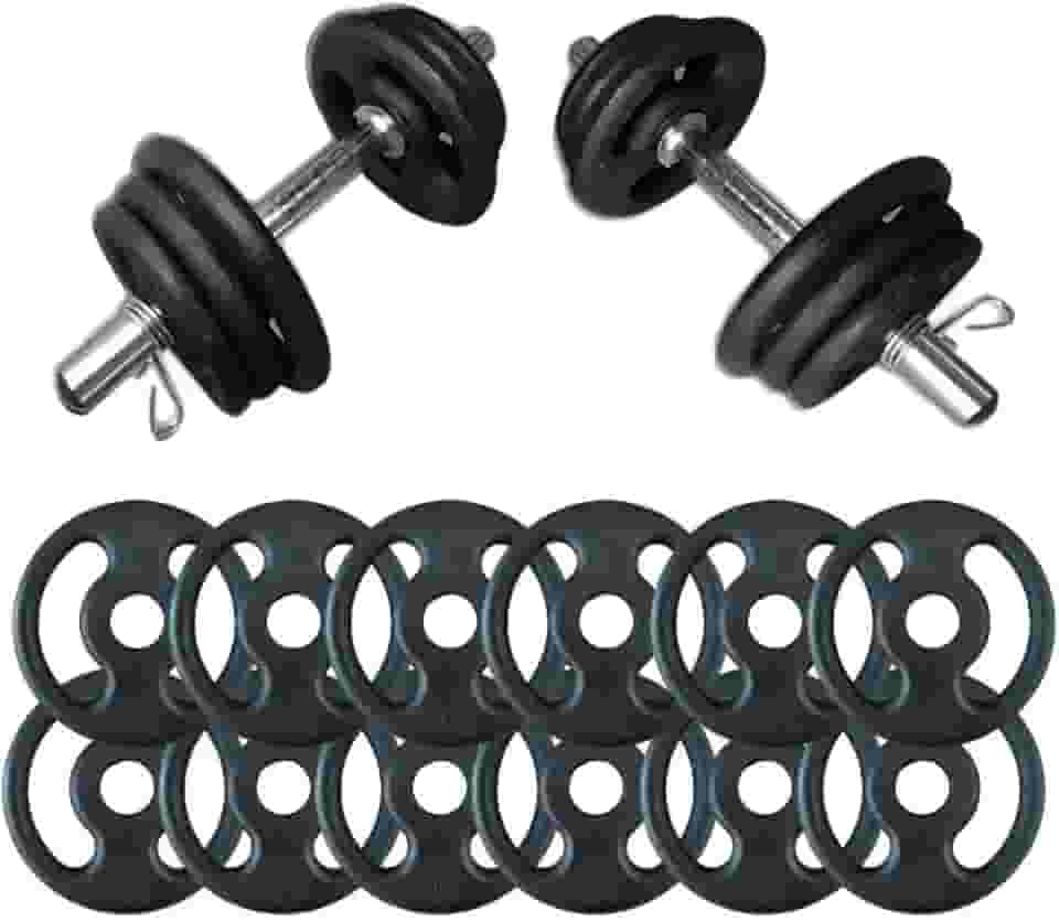 CIUZE Kit de Halteres de Barras Ajustável 40cm com 12kg em Aço Inoxidável Vários Cores