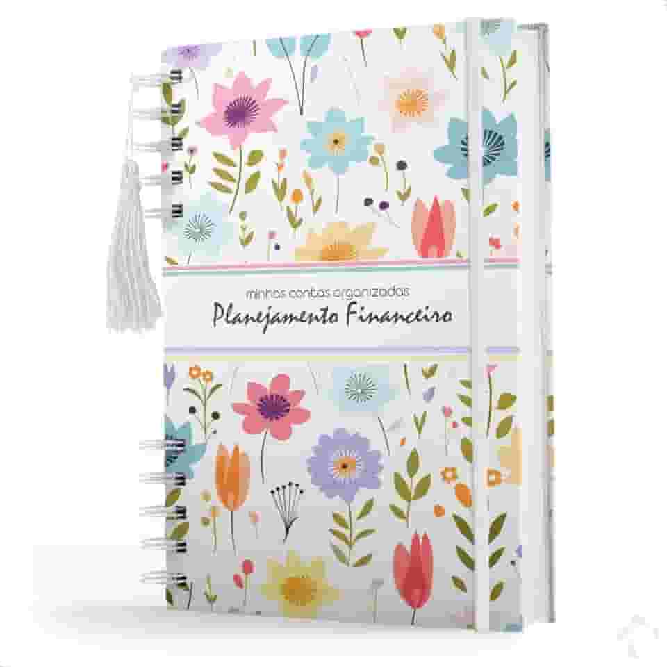 CADERNO DE CONTROLE FINANCEIRO COM CAPA DURA