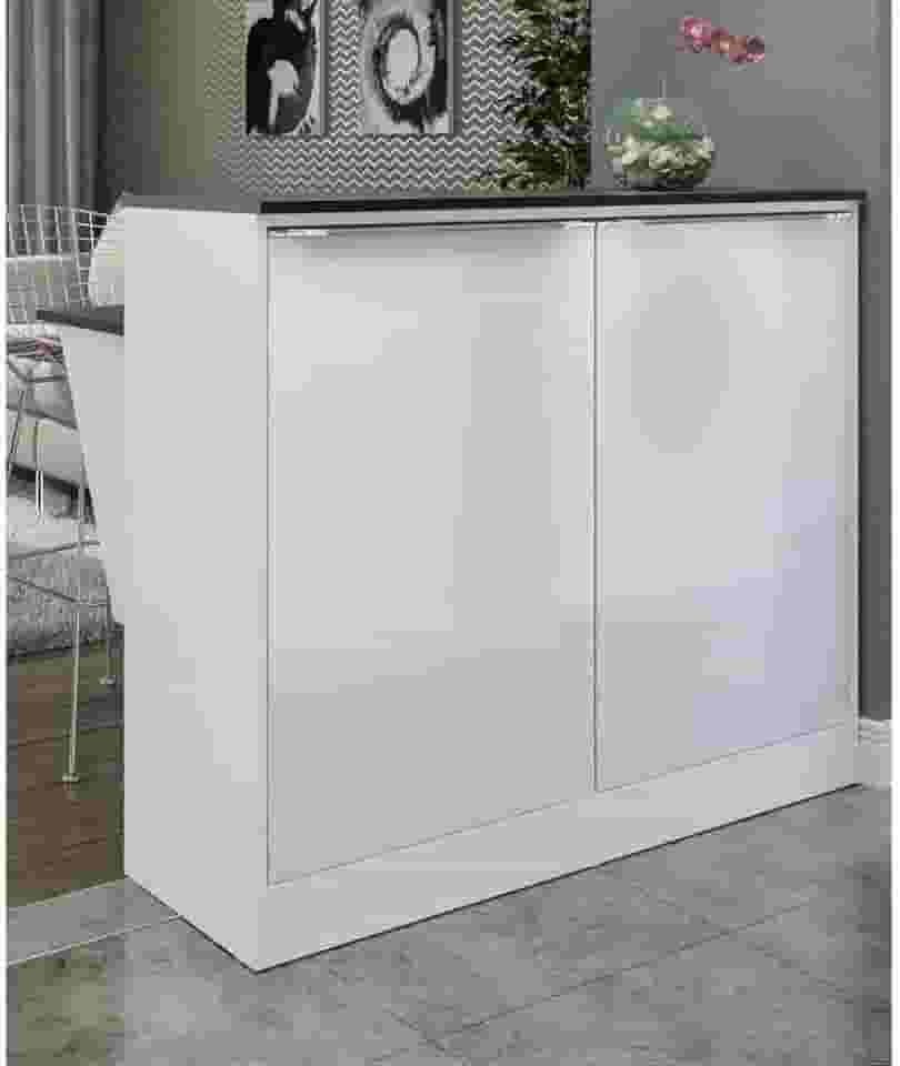 Bancada Balcão com Prateleira/divisor de ambientes Multimóveis 5484 Branca