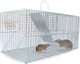 Gaiola Ratoeira Armadilha Pegar Rato Camundongo Fundo Falso