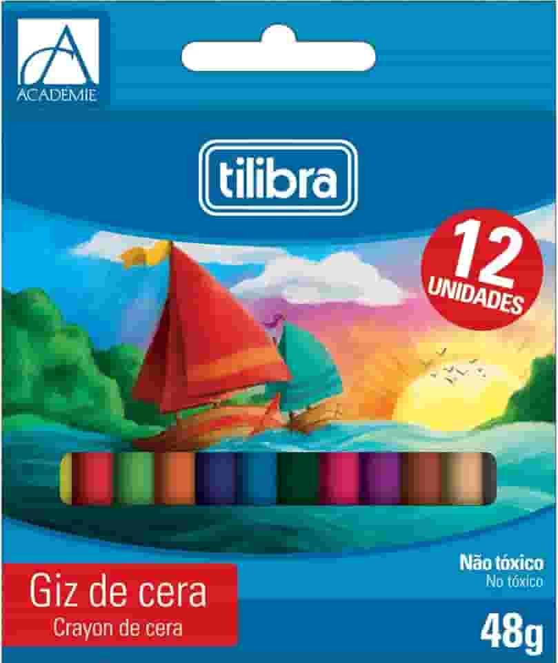 Tilibra - Giz de Cera 12 Cores Académie