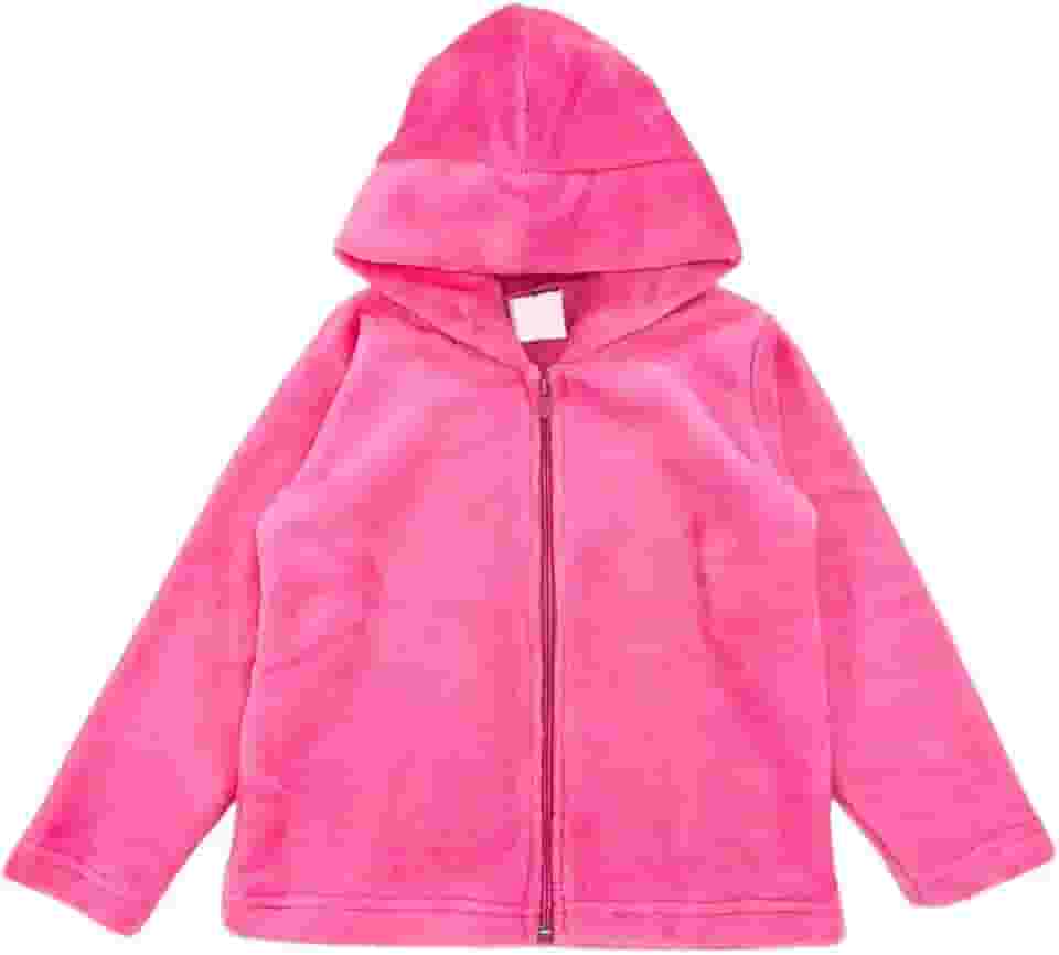Jaqueta Fleece Casaco Infantil Peluciado Quentinho Inverno Bebê com Orelinhas Ursinho