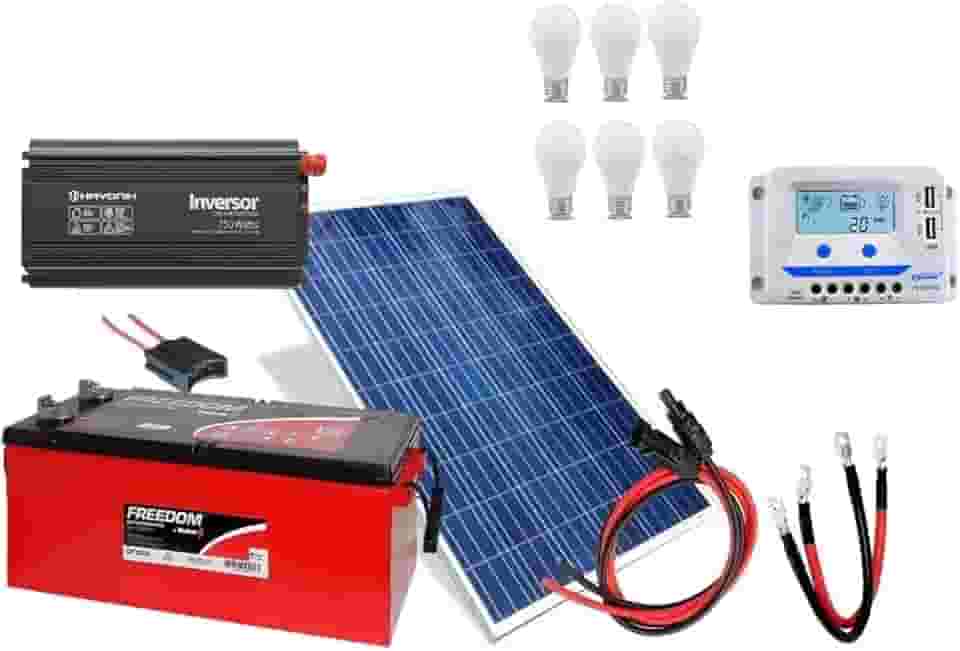 Kit Gerador de Energia Solar Off Grid 150Wp