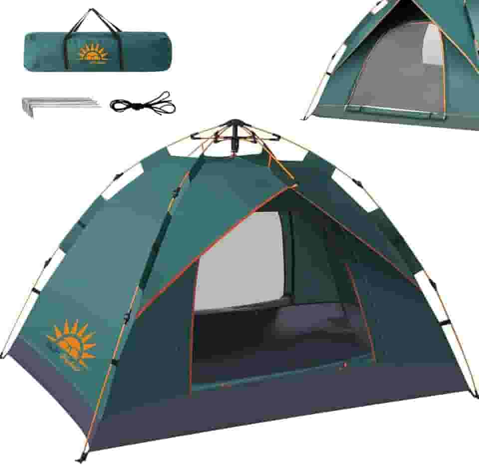 Barraca de Camping 2-3 Pessoas Impermeável Automática com Mosquiteiro