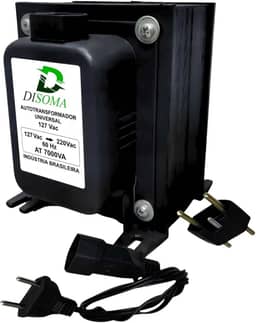Transformador de voltagem 7000VA Disoma 110V para 220V e 220V para110V Potente para Ar Condicionado Até 18000btus, Freezer, AirFryer, Fogões Elétricos