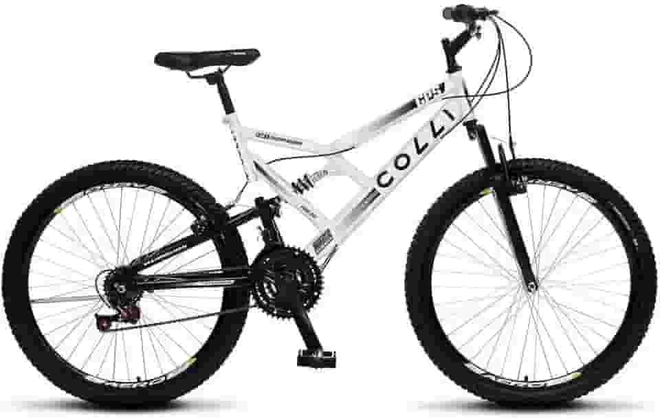 Colli Bike, Bicicleta GPS 148 Dupla Suspensão e Freios V-Brake, Aro 26 Aero, 36 Raias, 21 Marchas
