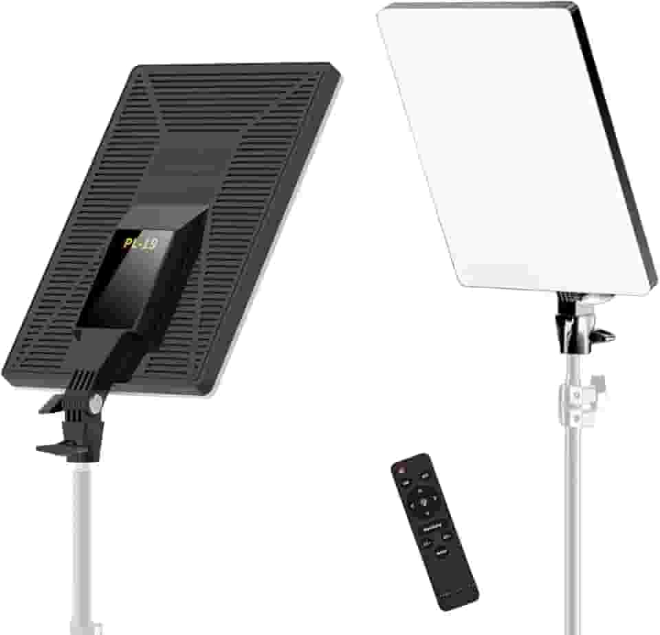 Iluminação para Video, Luz para Gravar Vídeo LED 19' 80W – Iluminação para Vídeo com Temp. 2700-7500K, Controle 2.4G, Ideal para Live, Fotografia e Estúdio