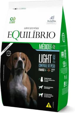 Ração Cães Equilibrio Raças Médias Adulto Light Frango 12Kg