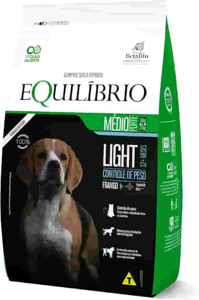 Ração Cães Equilibrio Raças Médias Adulto Light Frango 12Kg