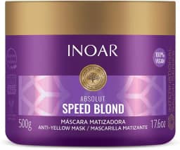 Inoar, Absolut Speed Blond, Máscara, Hidratação, Brilho E Neutralização Para Loiros Impecáveis - 500g