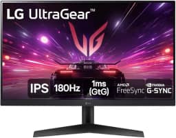Monitor Gamer LG UltraGear 24' 24GS60F-B IPS Full HD 180Hz 1ms (GtG) NVIDIA® G-SYNC® AMD FreeSync™ HDR10 sRGB 99% HDMI DisplayPort