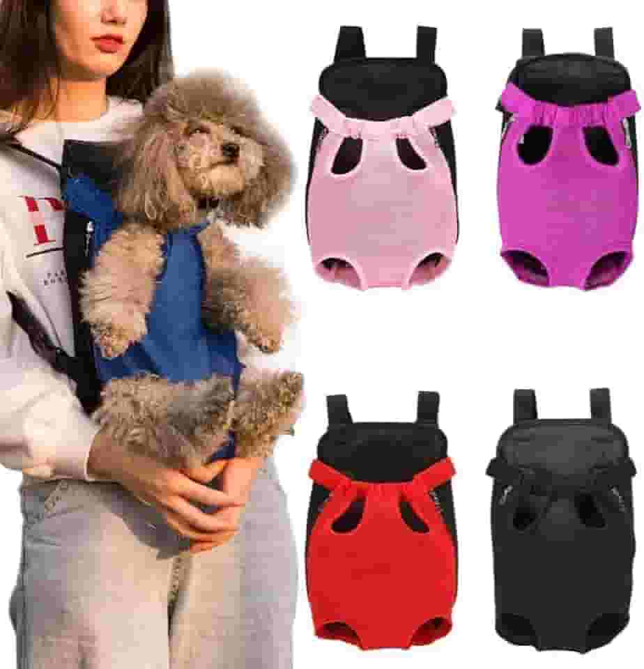 Canguru Mochila para Transporte de Pets – Alças Ajustáveis e Tecido Respirável, Uso Frontal ou Costas para Cães e Gatos com Conforto e Segurança