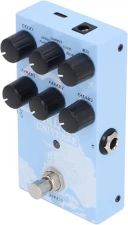 Efeito reverb Pedal Guitar Efeito Pedal Modelagem digital Pedal reverb com 9 tipos de reverb som autêntico quente para guitarristas músicos metal 4.41x2.68x1.57in