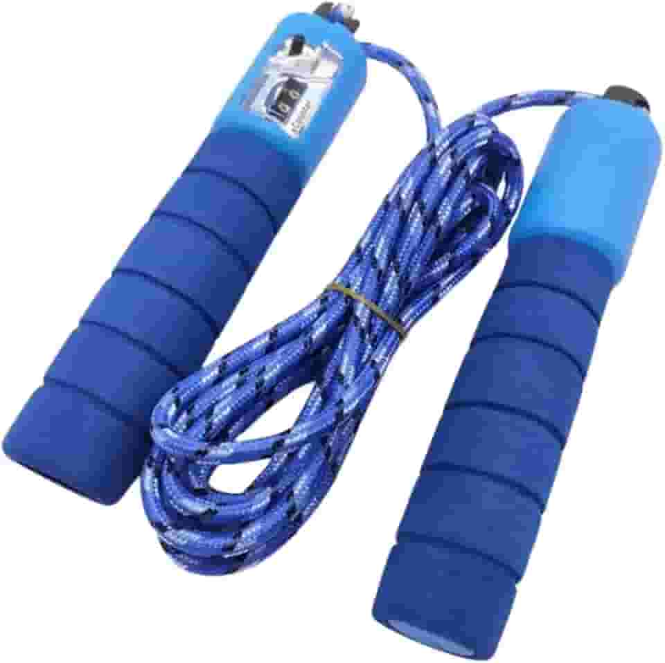 Corda de Pular Digital com Contador Giro Esportiva Cabo Ergonômico em Espuma Velocidade Rápida